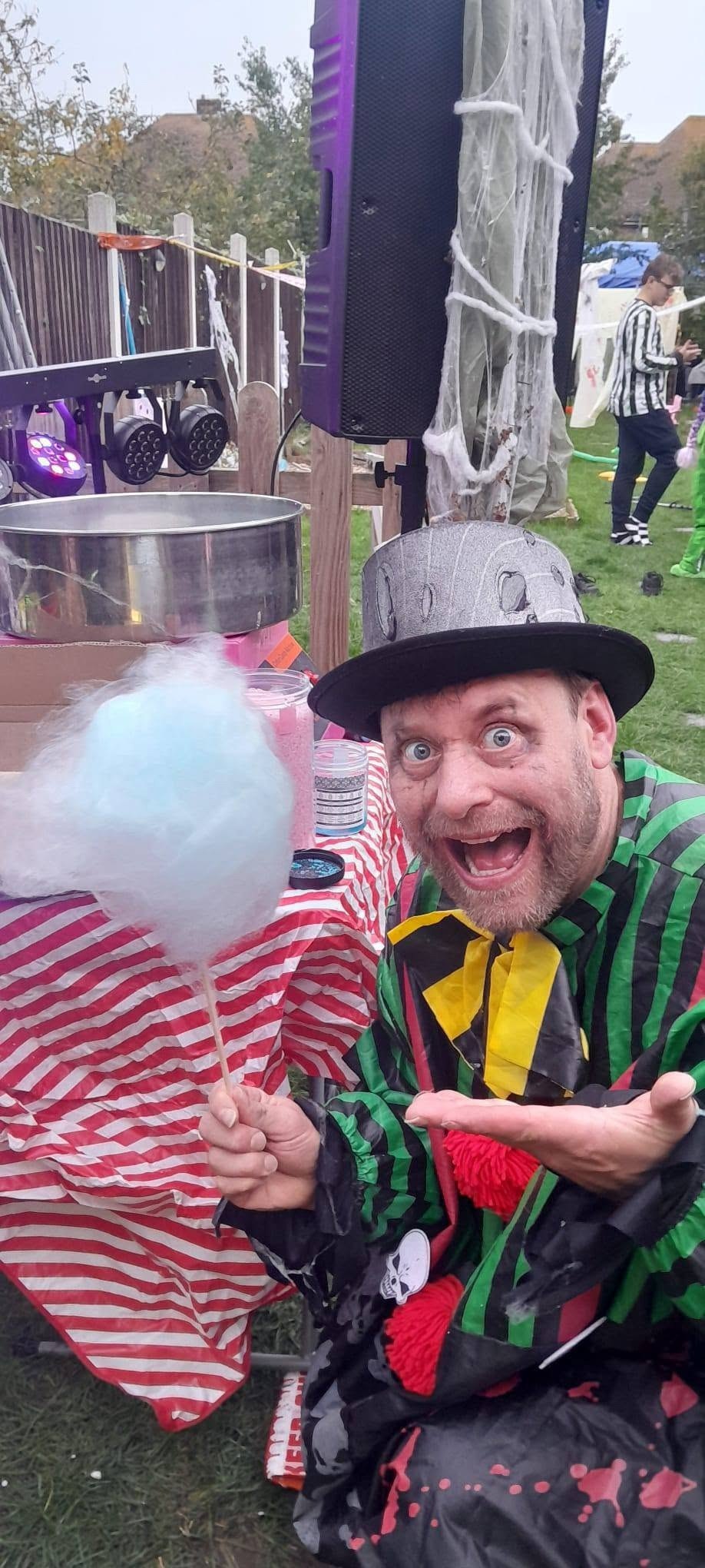 Candy floss close-up