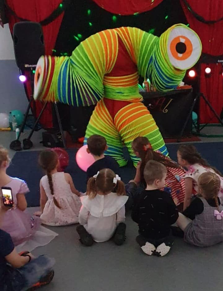 Giant Slinky Show on stage